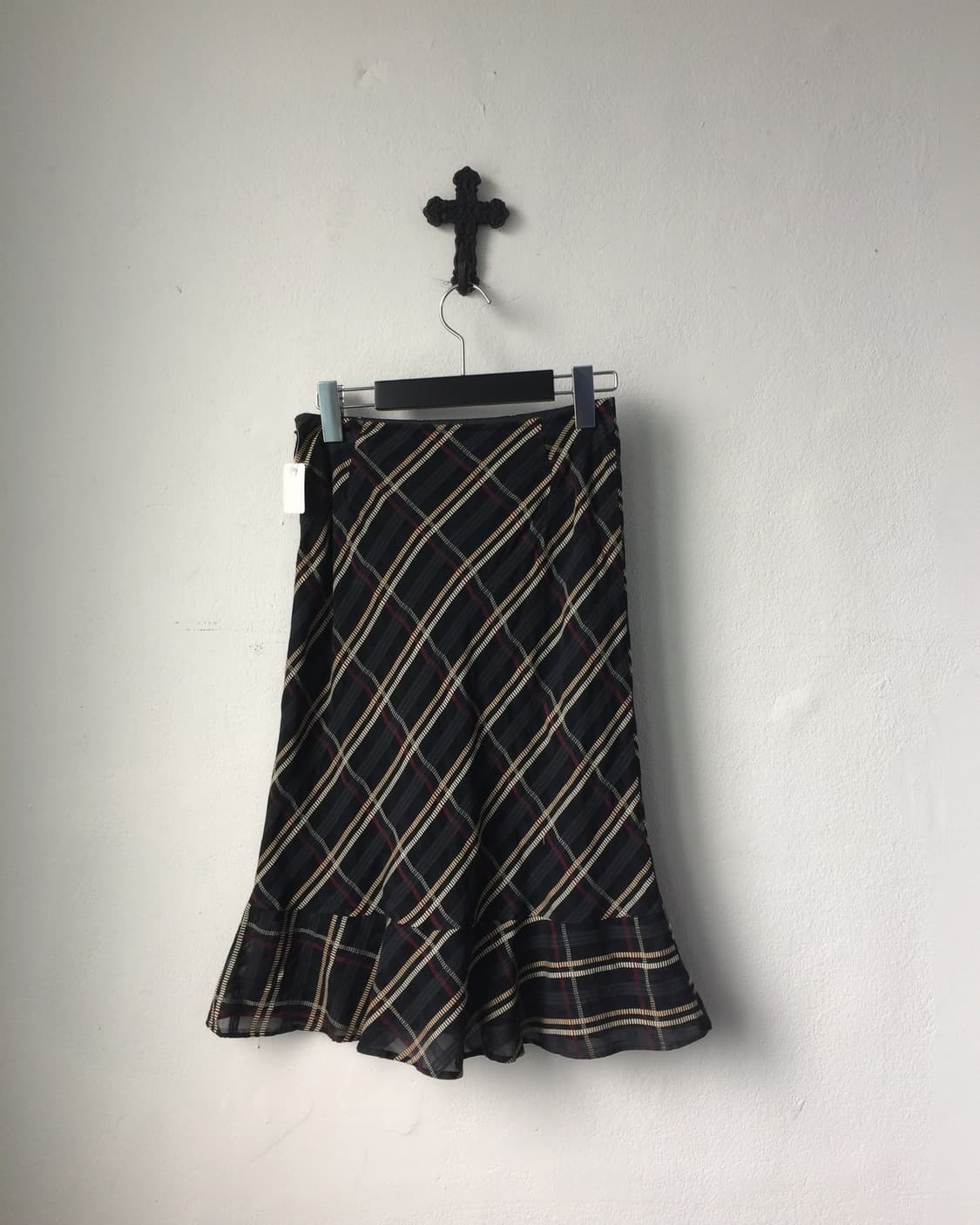 Check pattern midi skirt 상품이미지2