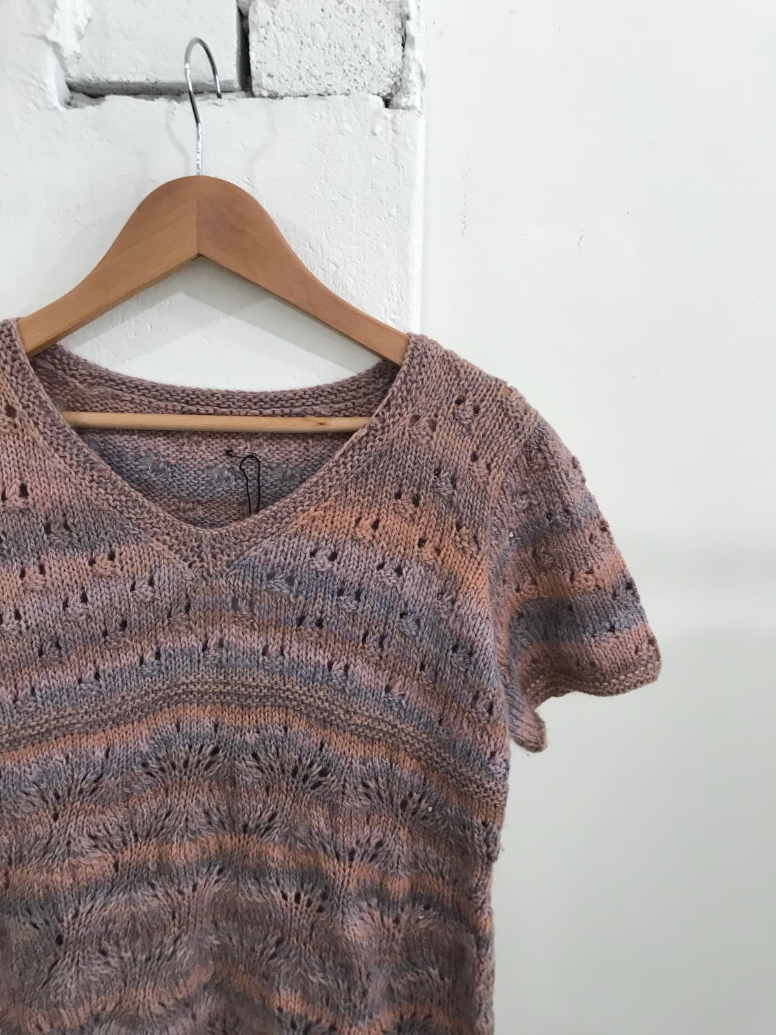 핑크 반팔 니트 상품이미지5