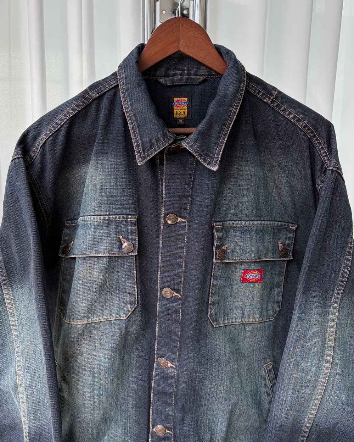 [XL]디키즈 USA 빈티지 페이드 데님 워크 자켓 상품이미지6