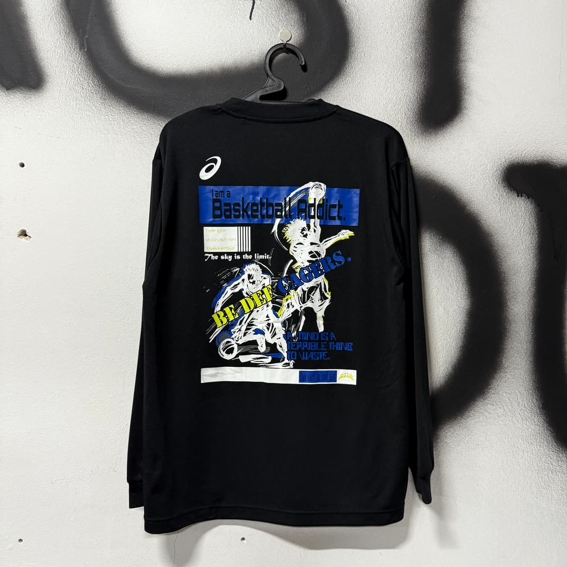 아식스 빅 프린팅 바스켓볼 매쉬 긴팔 져지 티셔츠 상품이미지1