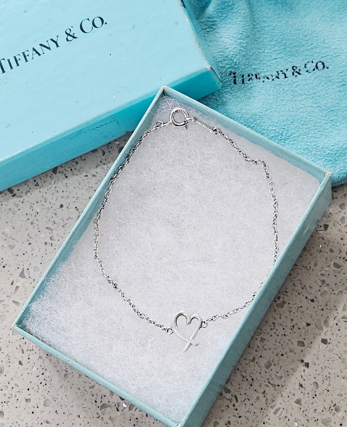 티파니앤코 러빙하트 팔찌 실버 M사이즈 17.8cm [정품/풀구성] 상품이미지4