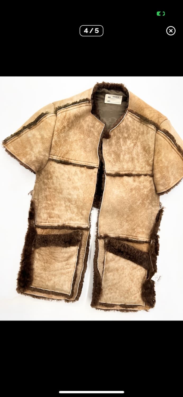 77circa 나나서카 무스탕 반팔 자켓 상품이미지4