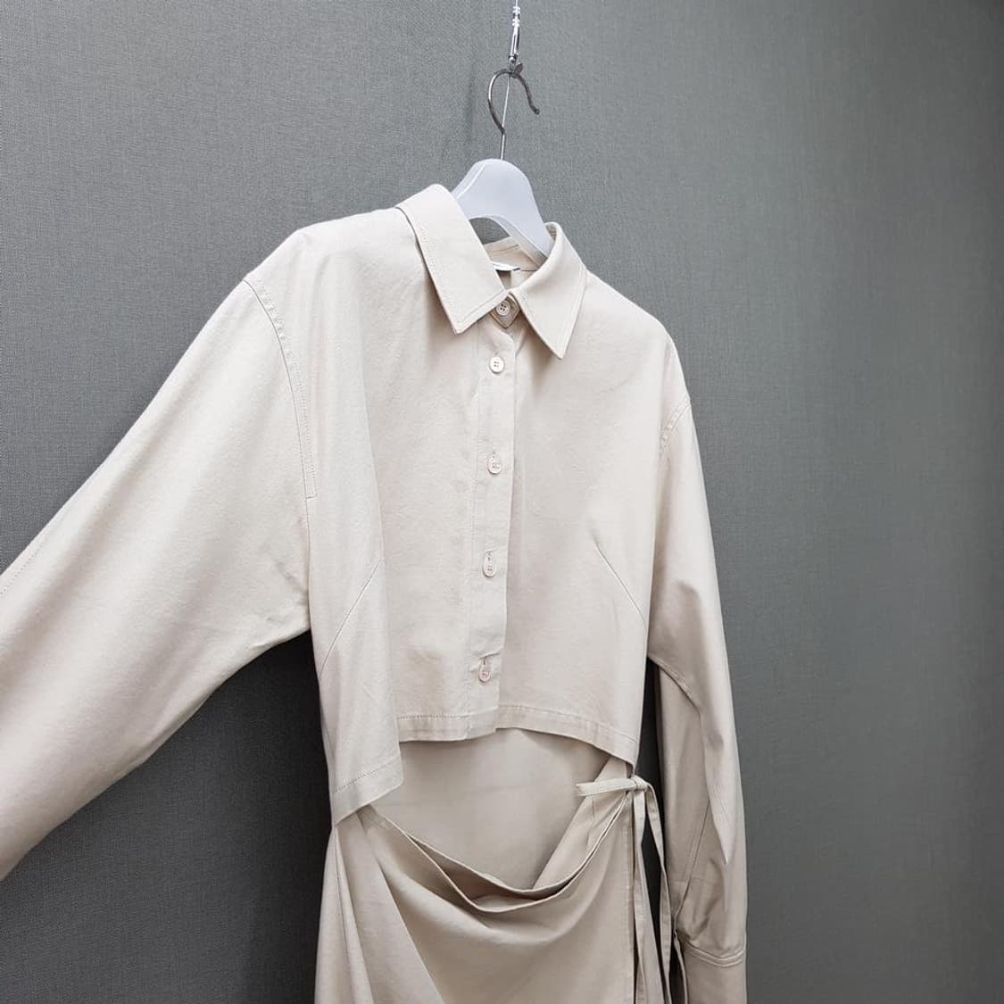 구호플러스 2022 컷아웃 스트랩 셔츠 원피스 2사이즈 상품이미지3