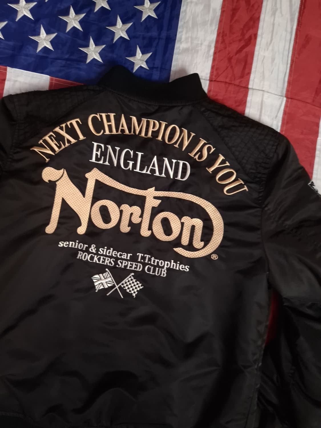 오리지날 일본판 노턴 Norton 레이싱 항공자켓 상품이미지10