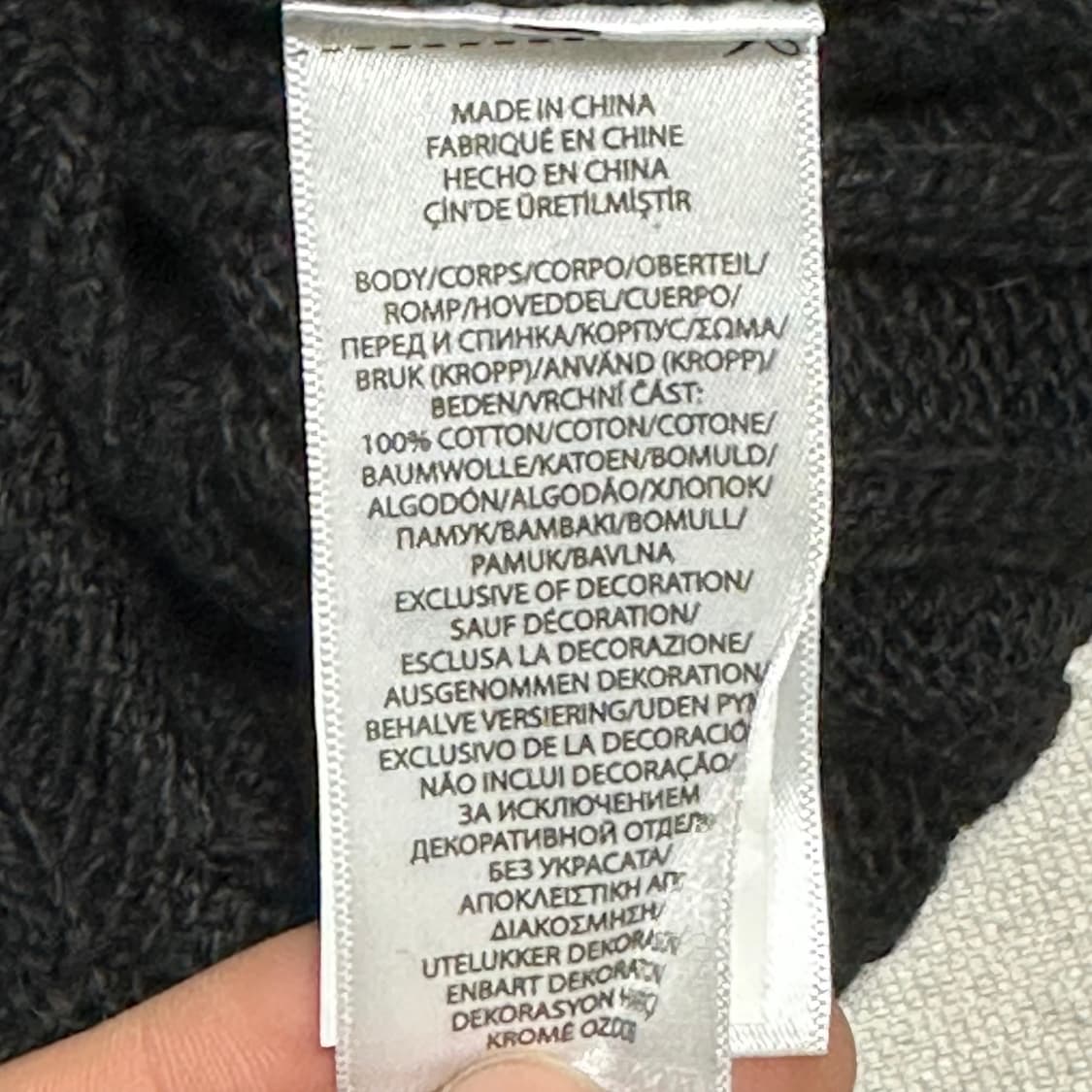 XS 폴로랄프로렌 레드 포니 블랙 케이블 니트 상품이미지4