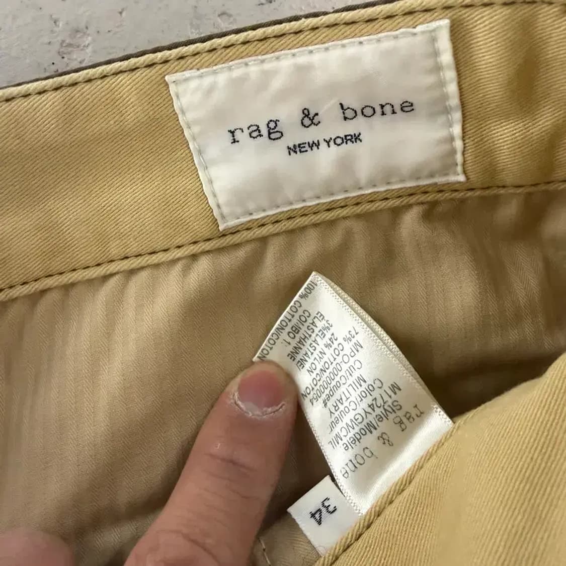 Rag & Bone 치노 팬츠 카키 34 상품이미지4