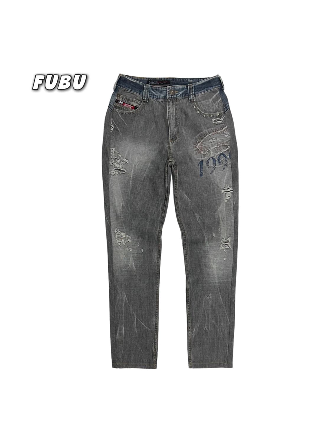 Fubu 후부 00s 워싱 데님팬츠 올드스쿨 상품이미지1
