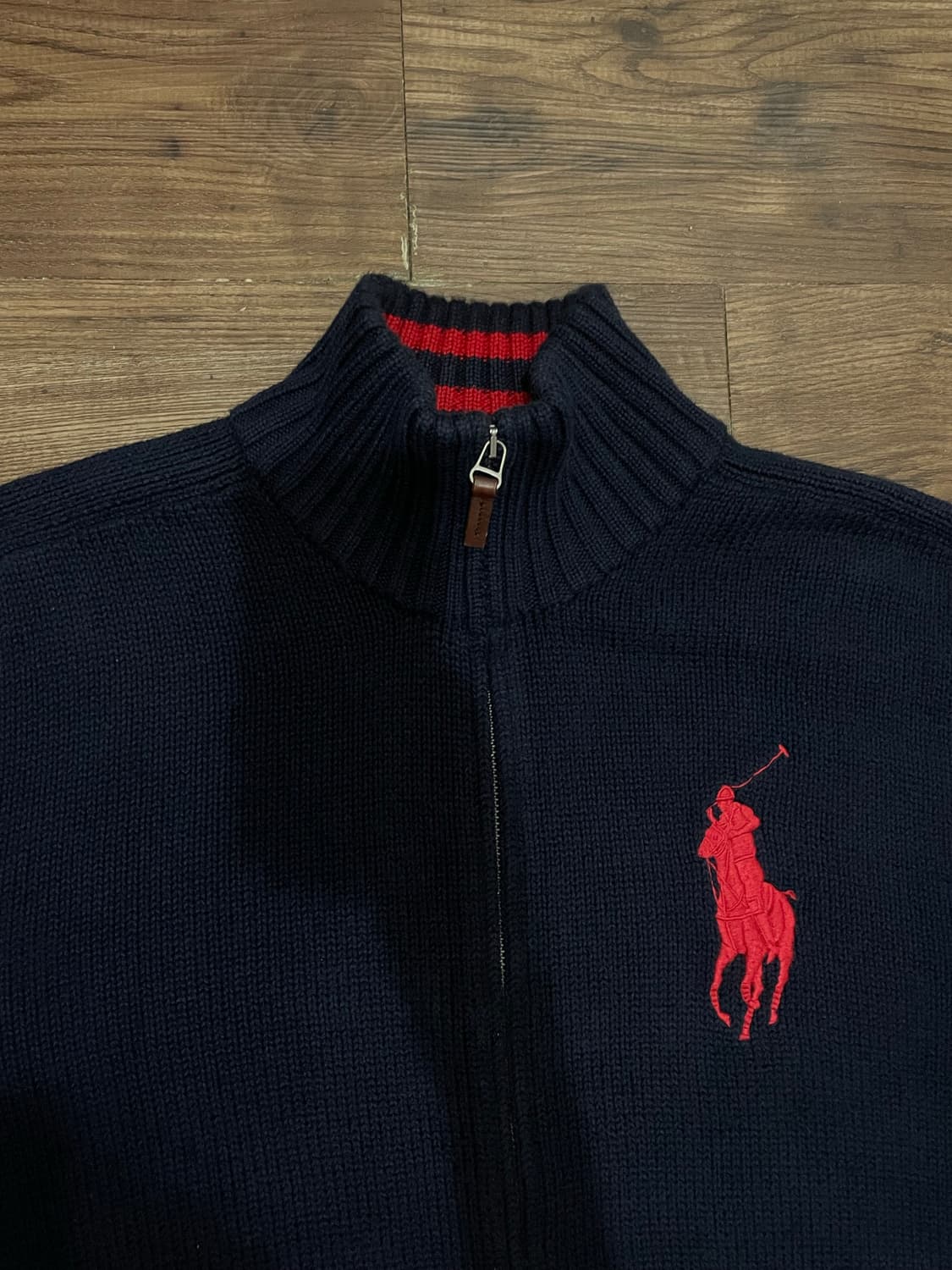 폴로 랄프로렌 빅포니 풀집 스웨터 니트 집업 네이비 상품이미지3