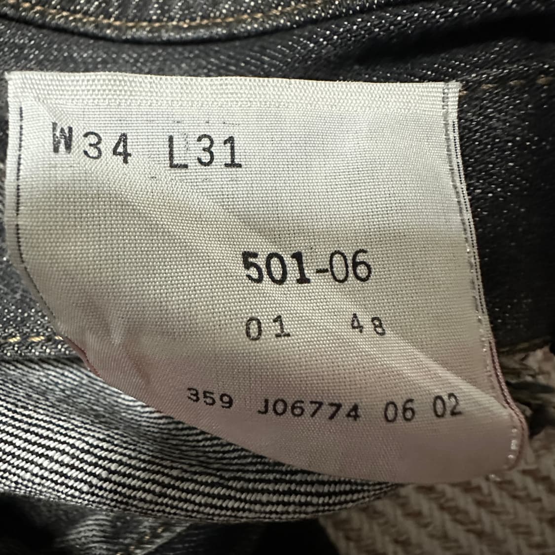 LEVI'S 501 vintage black jeans 상품이미지5