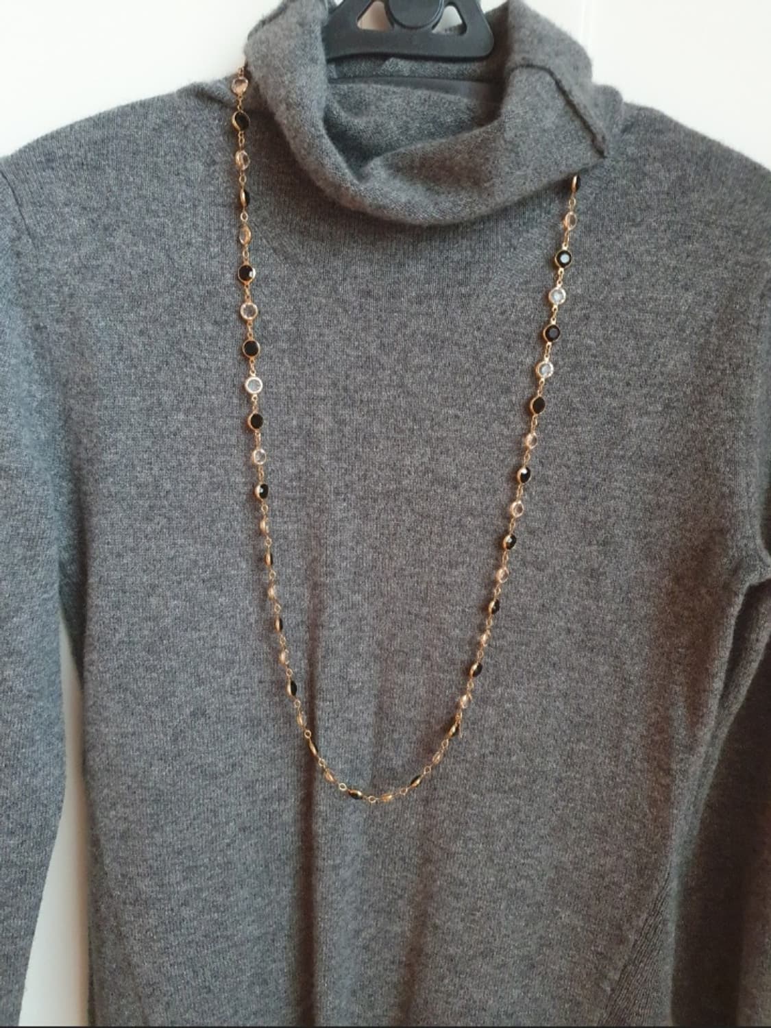 스와로브스키 빈티지 롱 체인 목걸이 상품이미지1