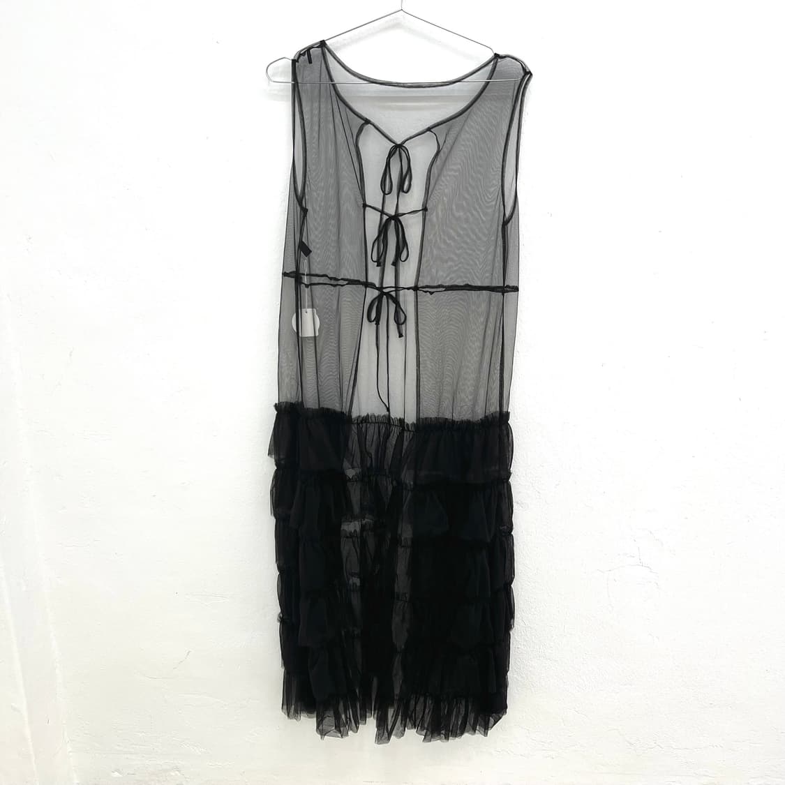 Black sheer tulle layered  dress 상품이미지1