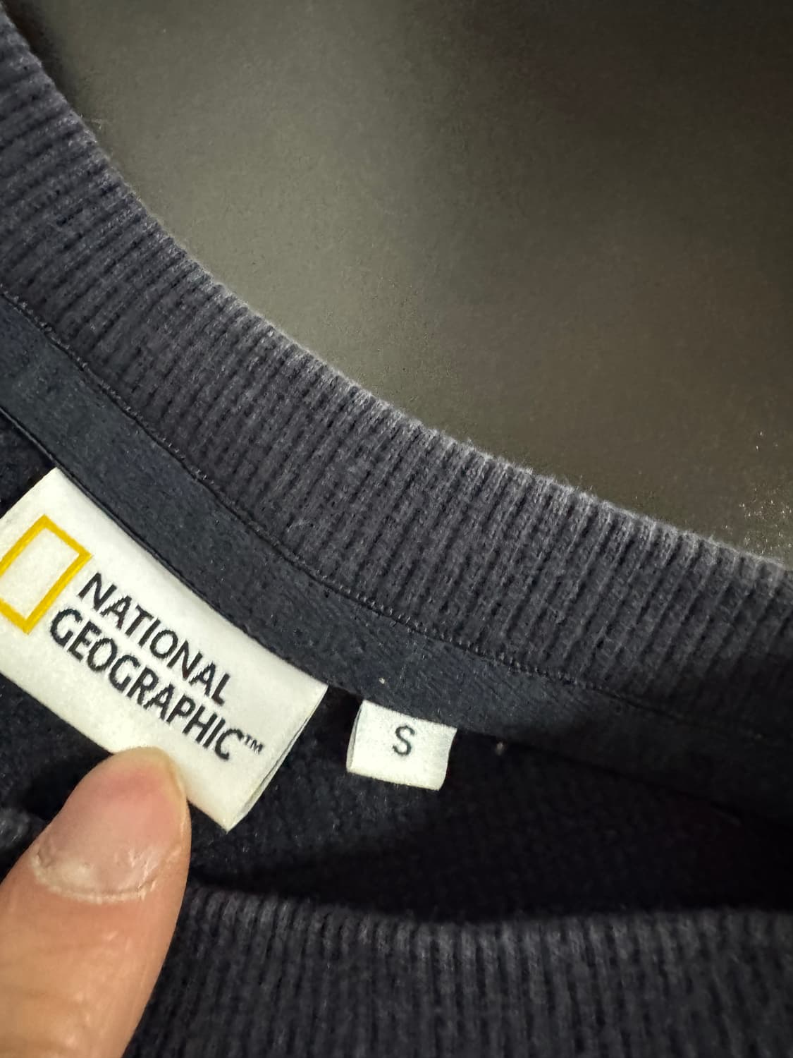 여성 내셔널지오그래픽 옆 트임 맨투맨 S 네이비 상품이미지4