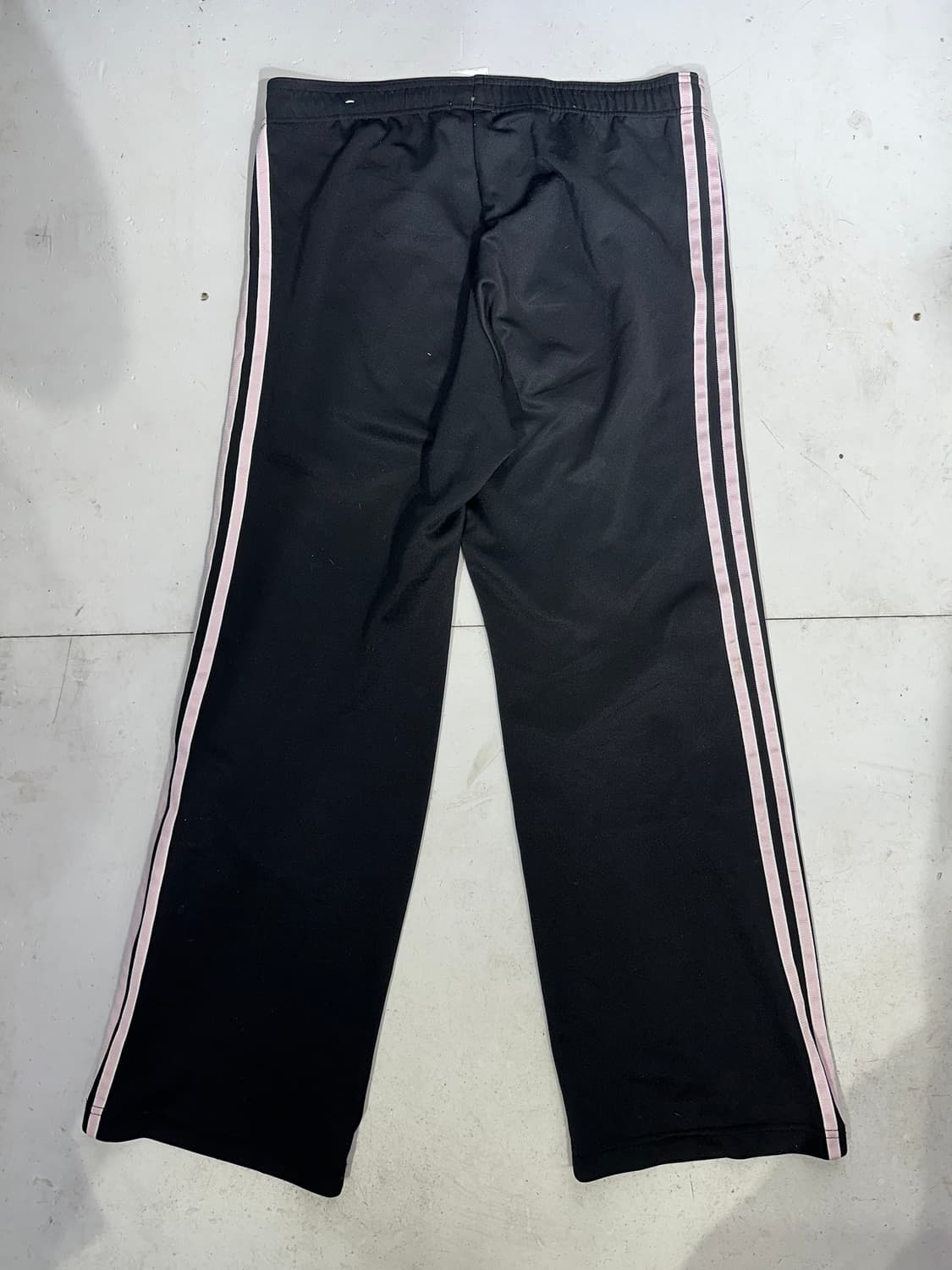 아디다스 블랙 와이드 핑크 삼선 스몰 로고 팬츠 M 상품이미지5