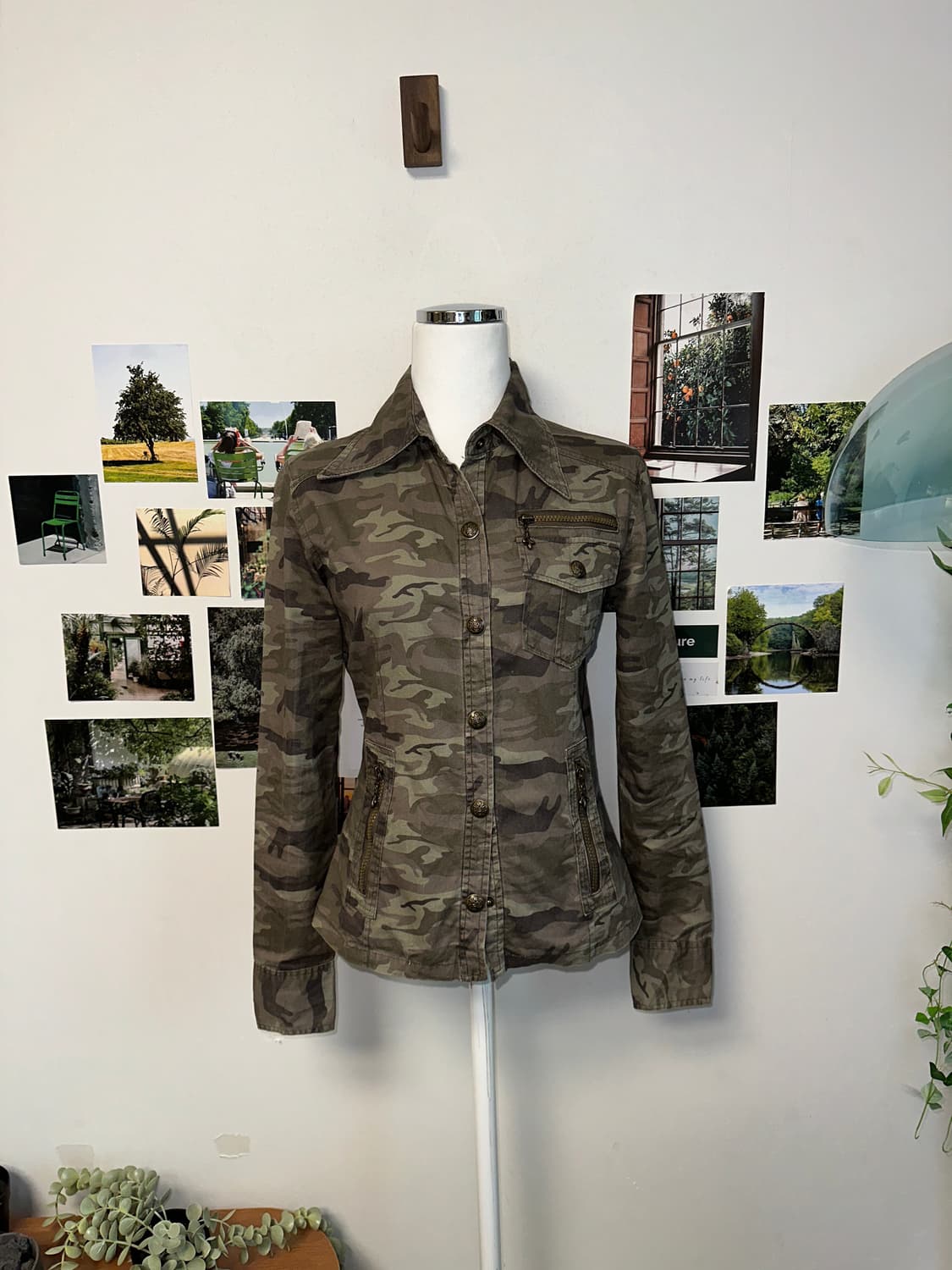 Khaki brown camouflage shirt 상품이미지2