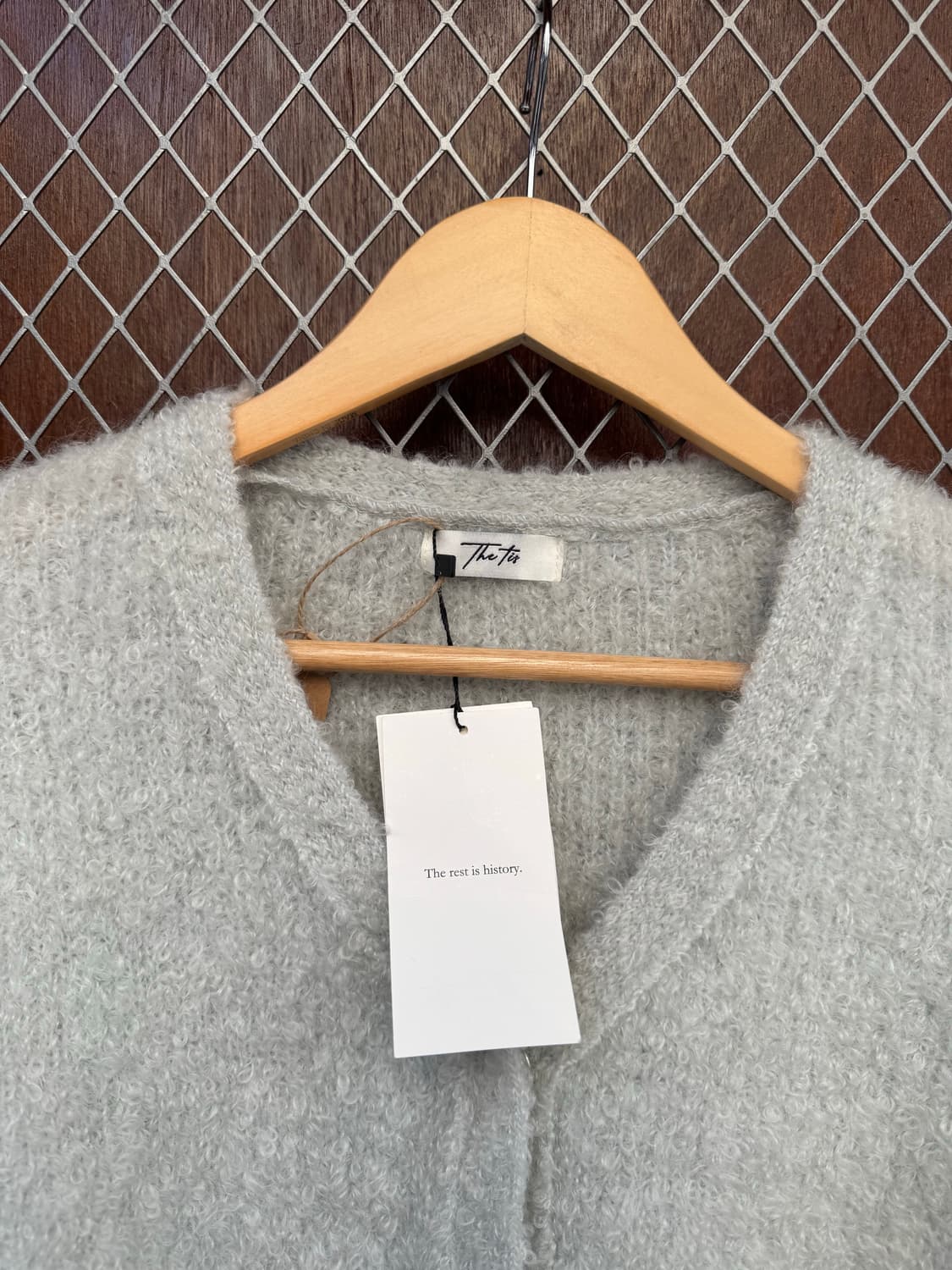 thetis 더티스 브이넥 모헤어 부클 니트 가디건 새상품 F 상품이미지8