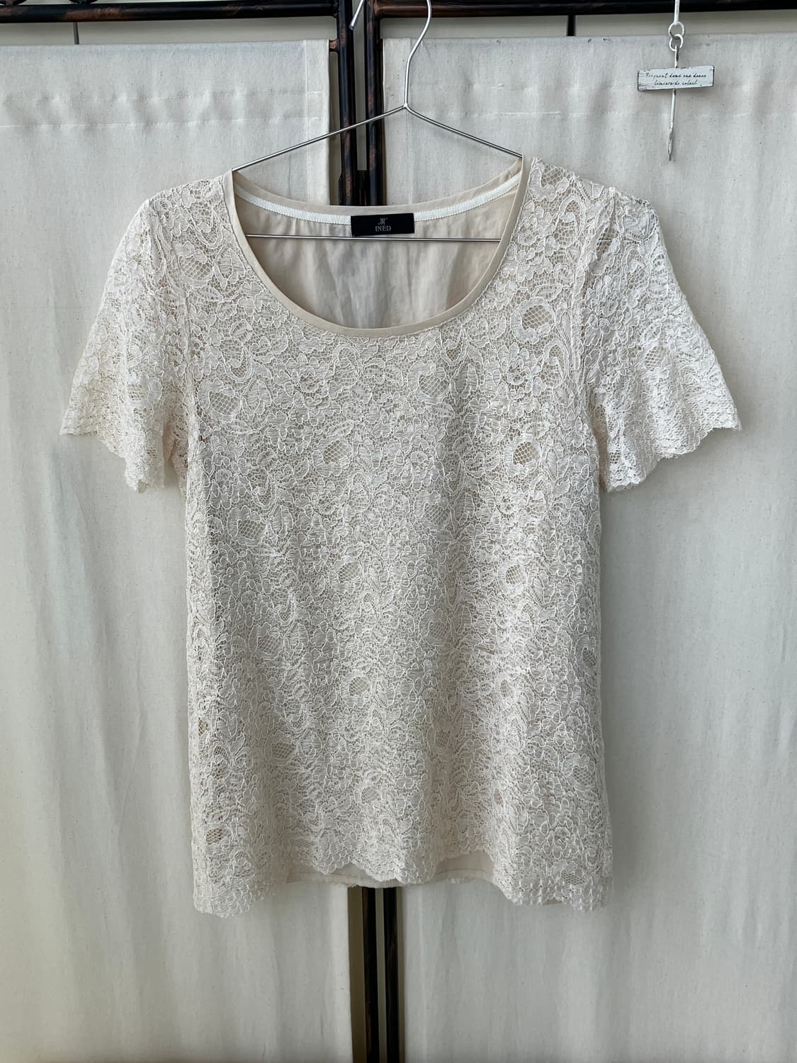 jpn vintage ivory lace half blouse 상품이미지4