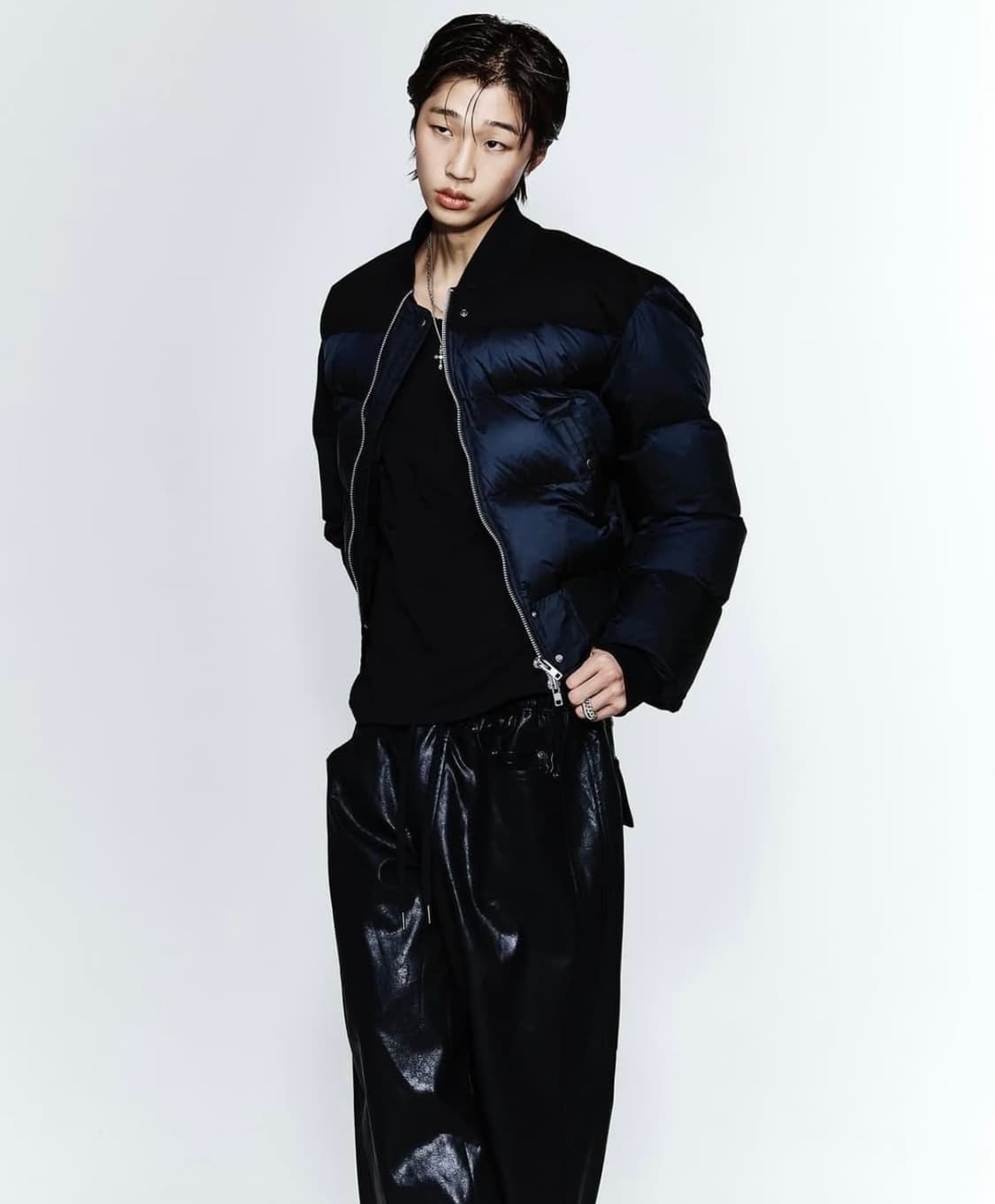 알렌느 크롭드 덕 다운 봄버 자켓 블랙 상품이미지2