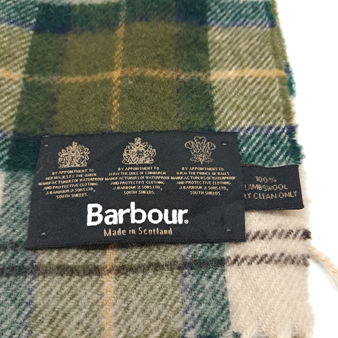MX244 바버 그린 타탄체크 램스울 목도리 머플러 상품이미지5