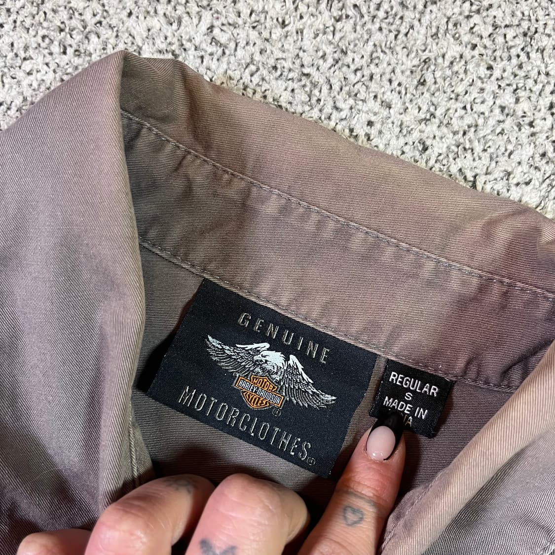 할리데이비슨 빅로고 코튼 셔츠 상품이미지4