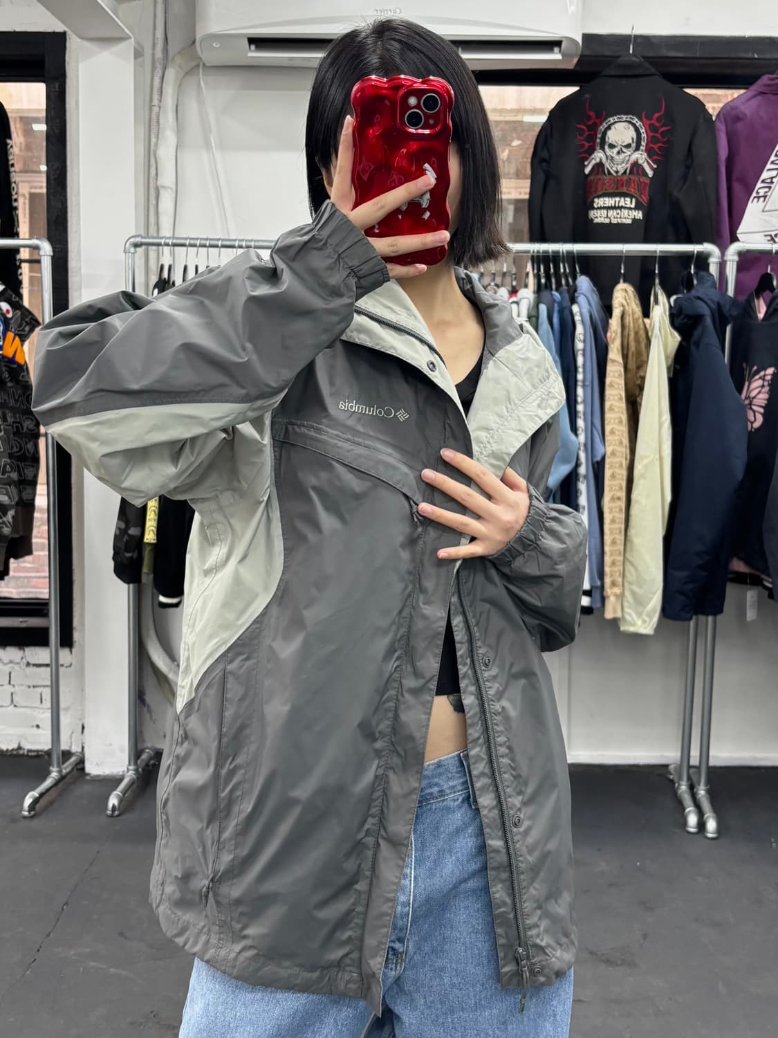 콜롬비아 옴니테크 그레이 바람막이 상품이미지1