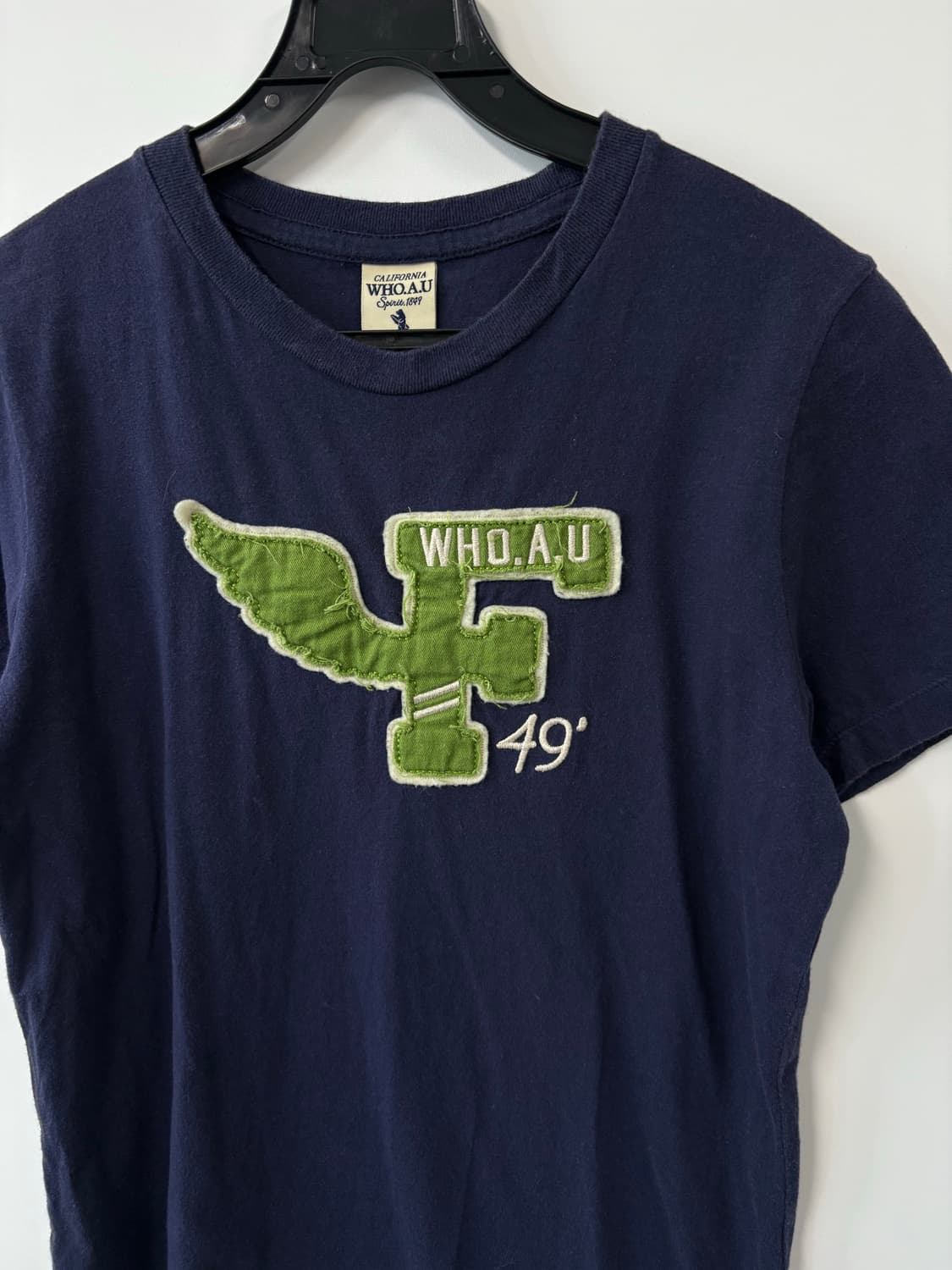 후아유 y2k 네이비 반팔 티셔츠 상품이미지3