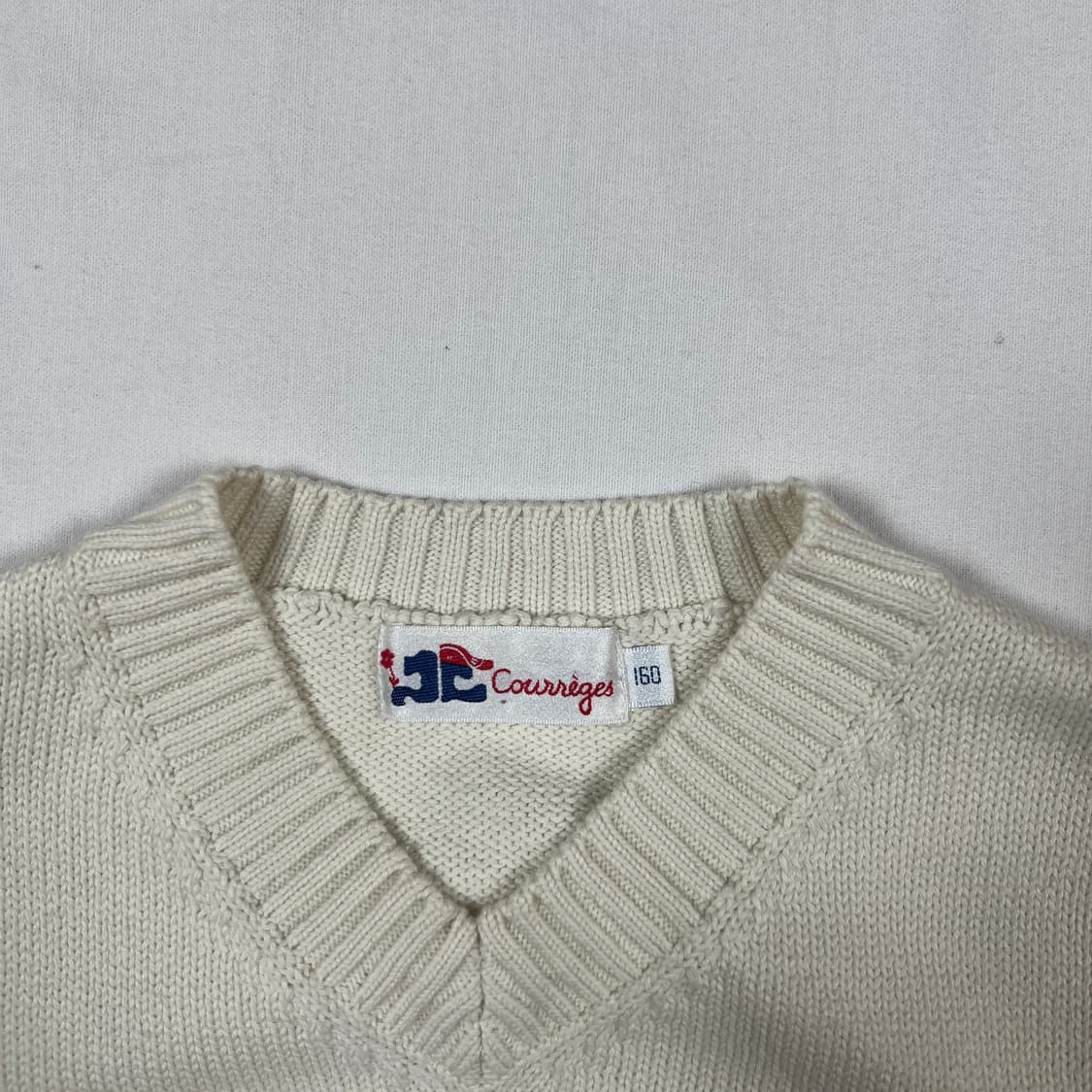 80’s 꾸레쥬 꾸레주 courreges 로고 니트 베스트 조끼 상품이미지4