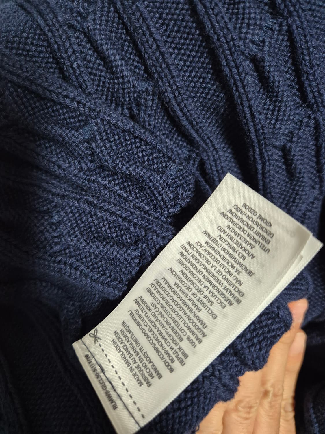 폴로 반집업 네이비 M 100 (새상품)  상품이미지5