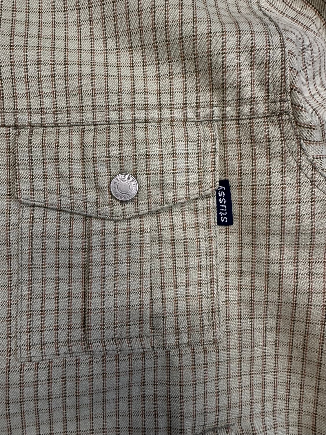 90,s올드 스투시 체크 트러커자켓 S 상품이미지2