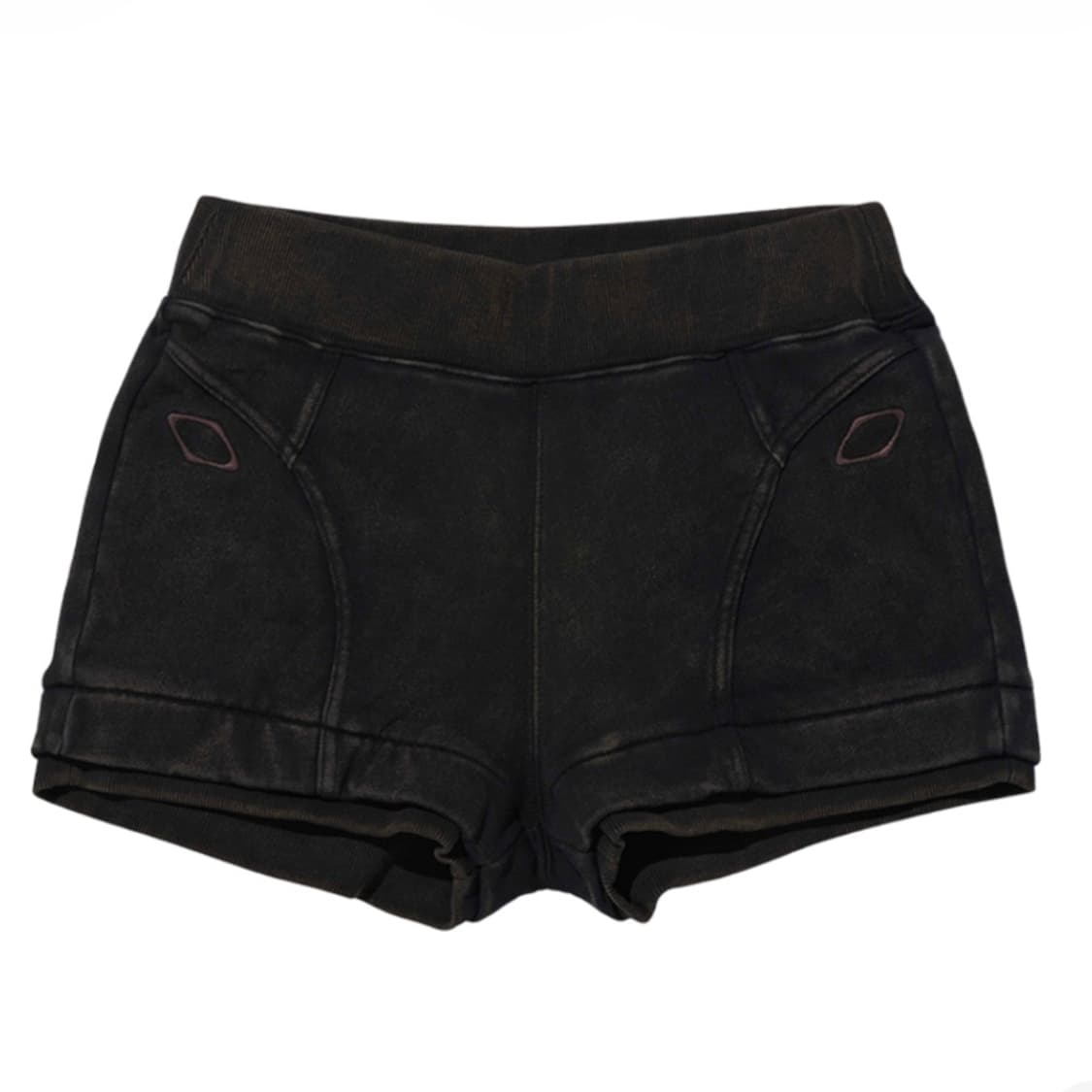 미스치프 마이크로 워시드 쇼츠 워시드 블랙 상품이미지1