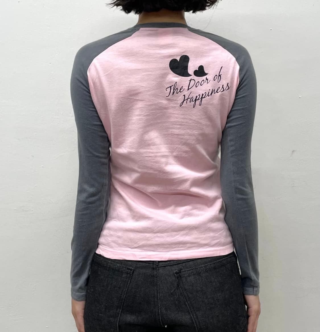 너드 나그랑 롱스리브 빈티지 긴팔티 리본 와이즈걸 카모메산장 상품이미지3