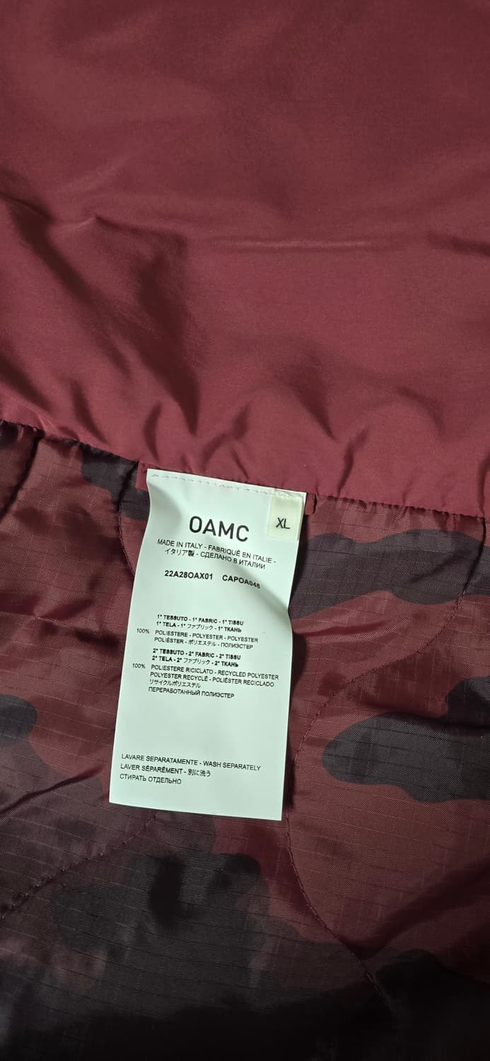 OAMC 오에이엠씨 남성 리워크 카모 롱 누빔 자켓 점퍼 XL 새상품 상품이미지6