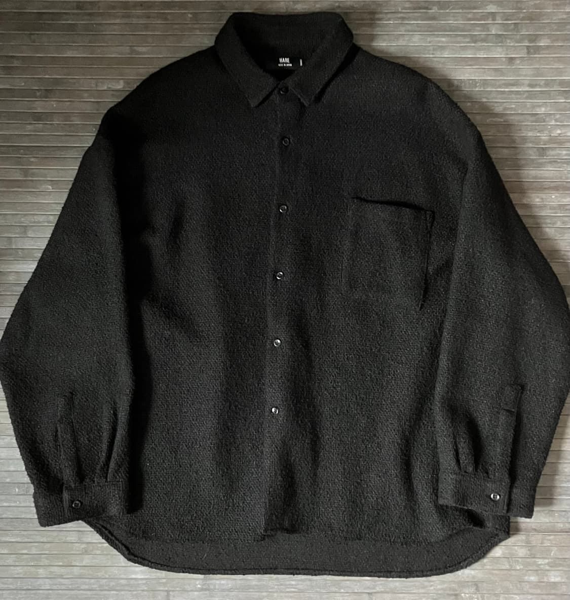 Overfit black wool shirts jacket 상품이미지2