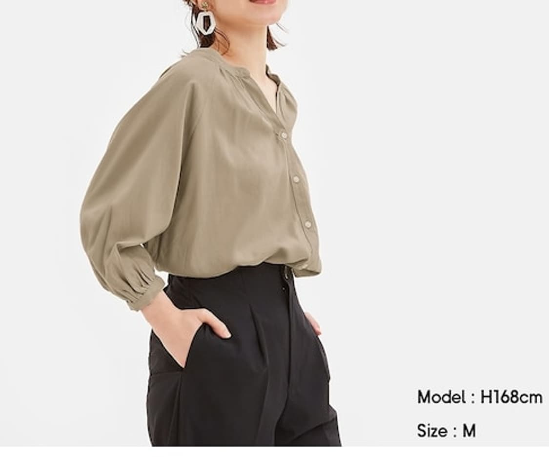 G U LinenBlend Blouse 상품이미지8