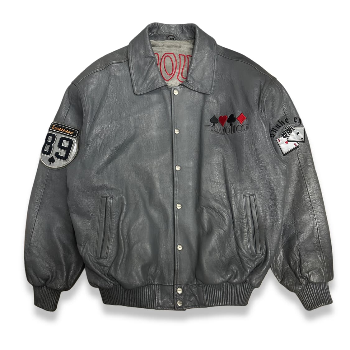 90s DAVOUCCI 레더 봄버 자켓 XXL 상품이미지2