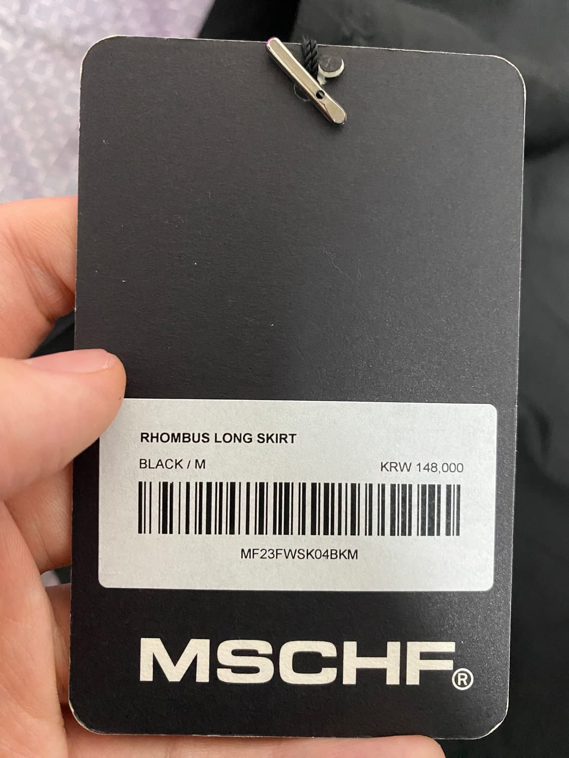 미스치프 롬버스 롱 스커트 블랙 M 새상품 상품이미지4