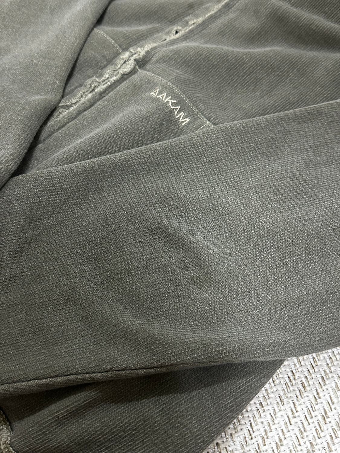 아캄 후드집업 카키 vintage damaged zip-up hoodie 상품이미지2