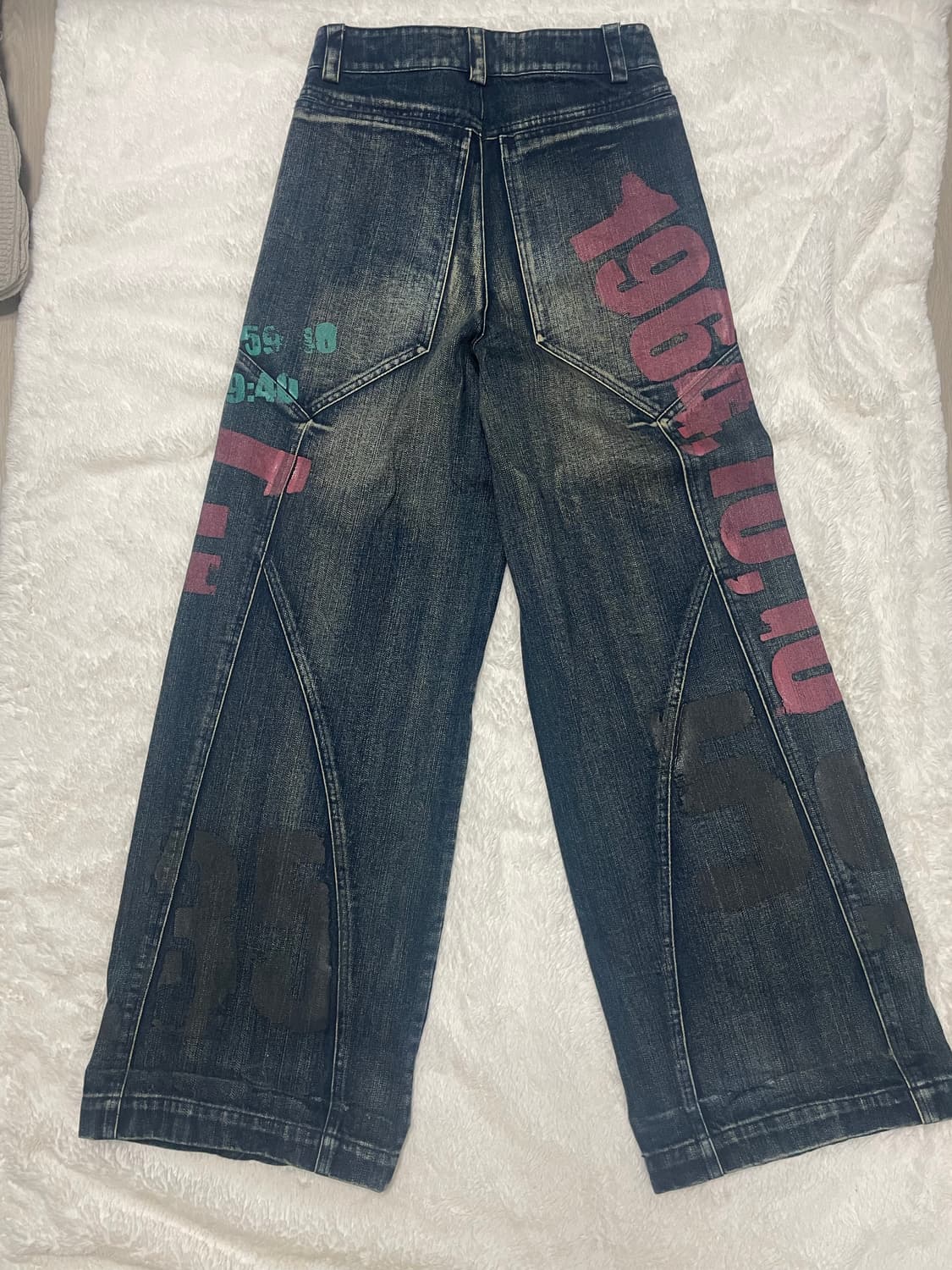 비엑세스 프린팅 데님 팬츠 상품이미지2