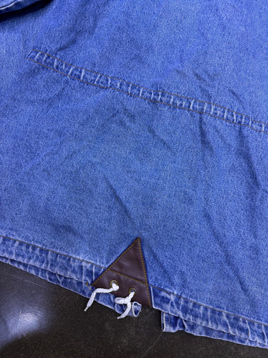 US 나이스 클럽 빈티지 유틸리티 가죽패치 데님자켓 L 상품이미지9