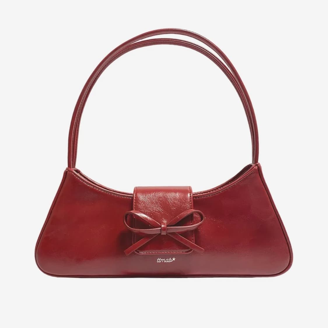 티티맙 리본 스몰 바게트백 레드 상품이미지1
