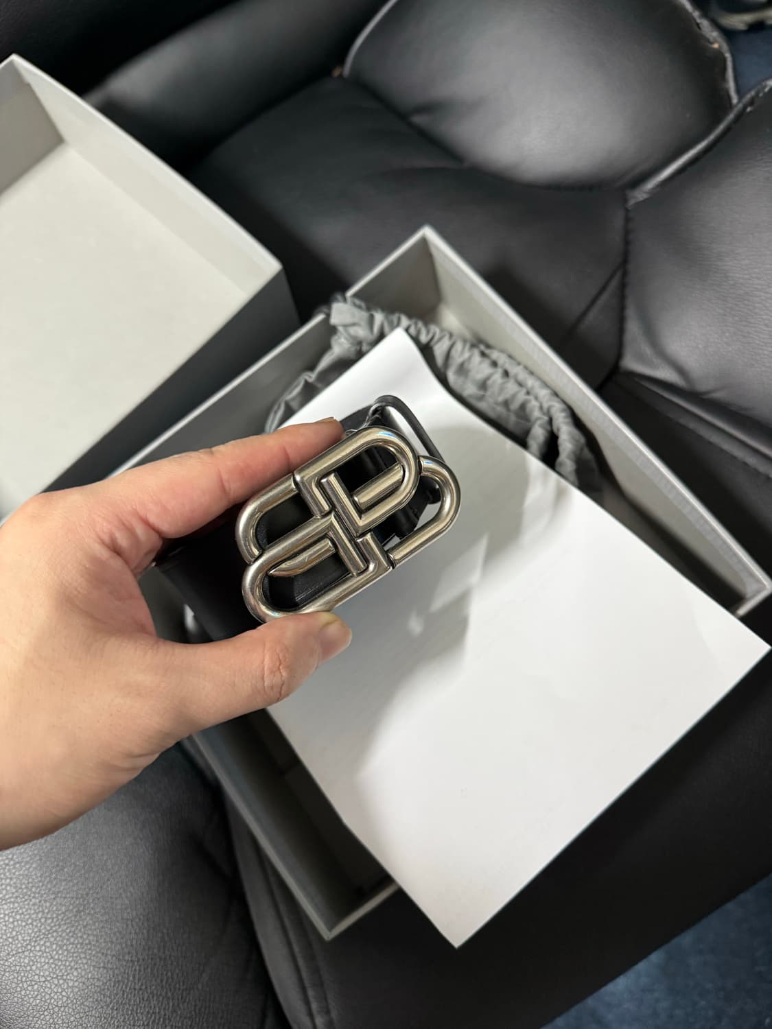 발렌시아가 벨트 bb로고 90 상품이미지2