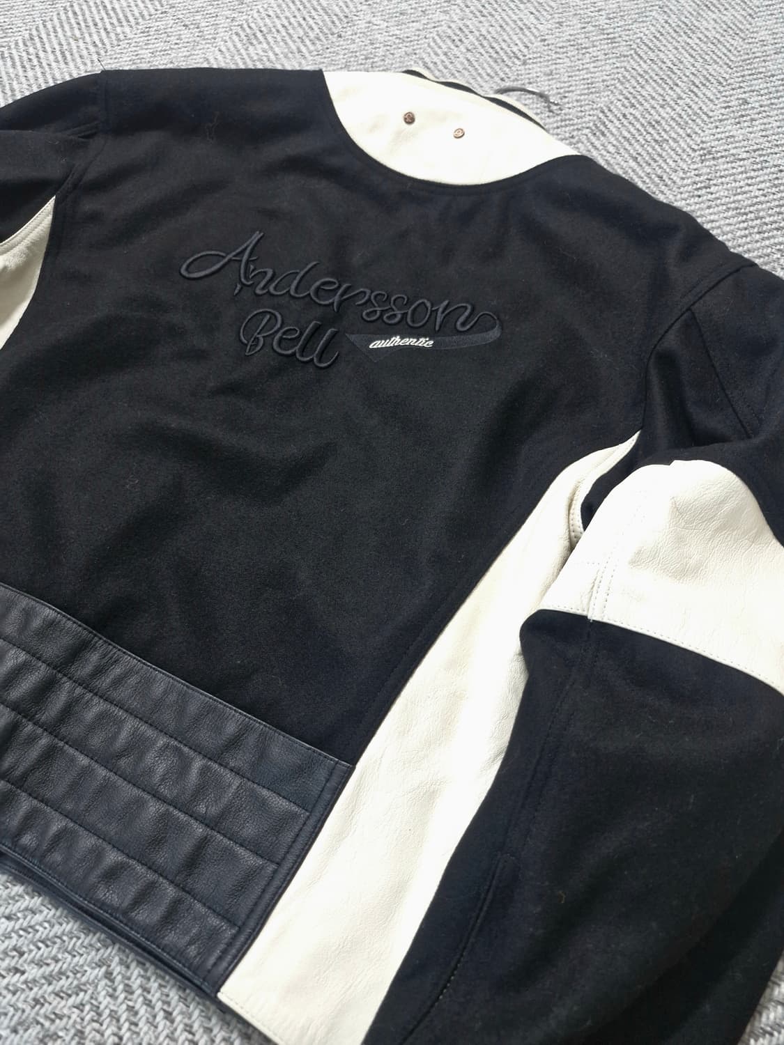 (미시착새상품/샘플) 앤더슨벨 모터사이클 레더 자켓 블랙 L 상품이미지2