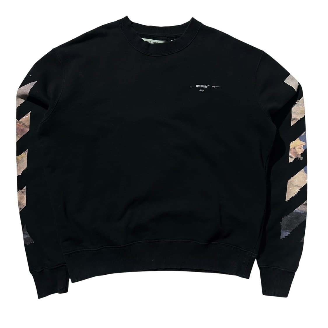 오프화이트 유화 애로우 맨투맨 블랙 상품이미지3