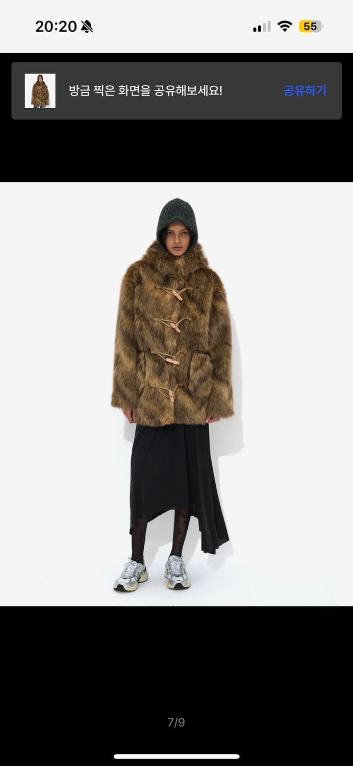 파르티멘토 우먼 후디드 더플 퍼 코트 상품이미지2