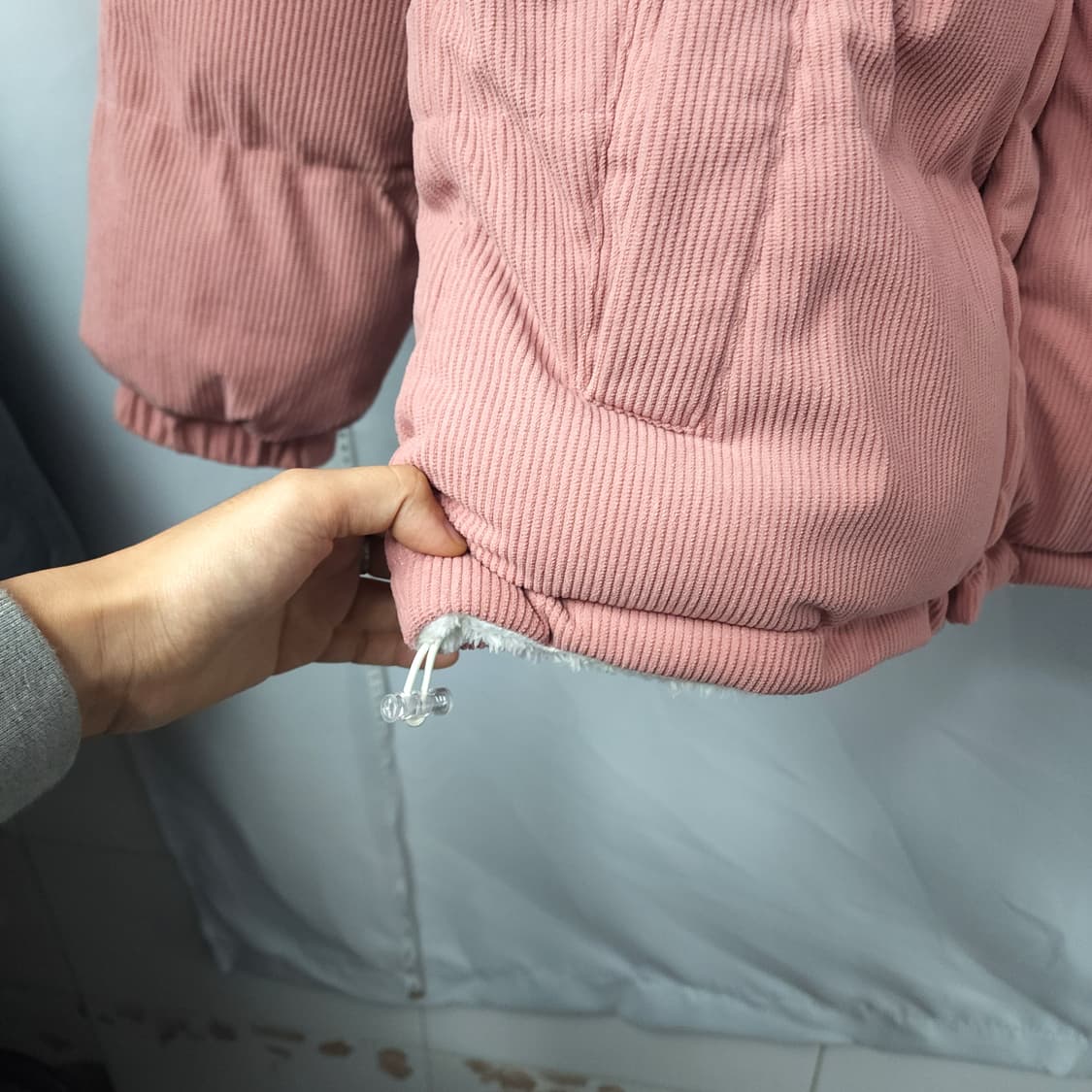 77[118] 핑크 골덴 숏패딩  상품이미지4