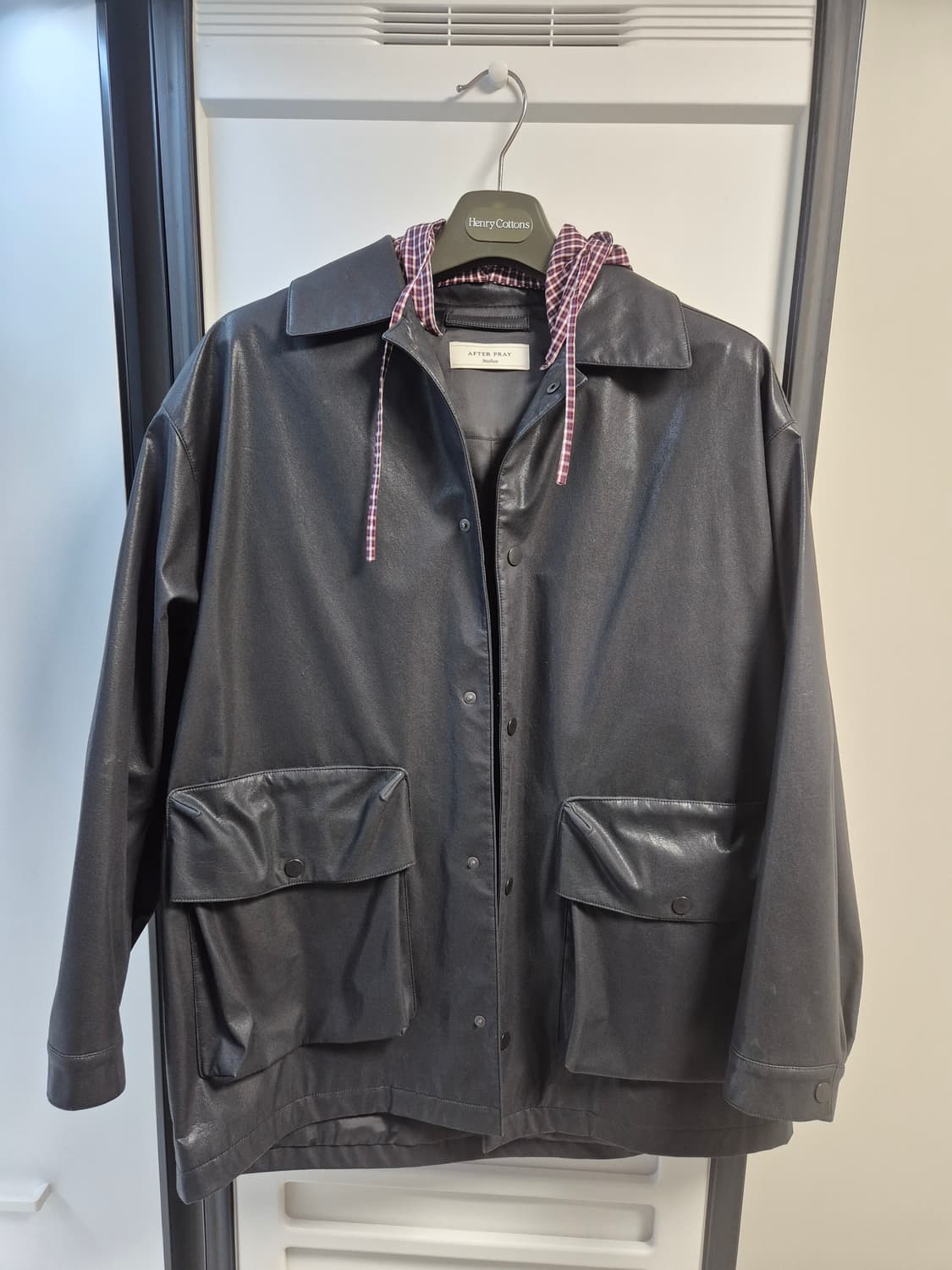 애프터프레이 코티드 후드 코트 블랙 M 상품이미지1