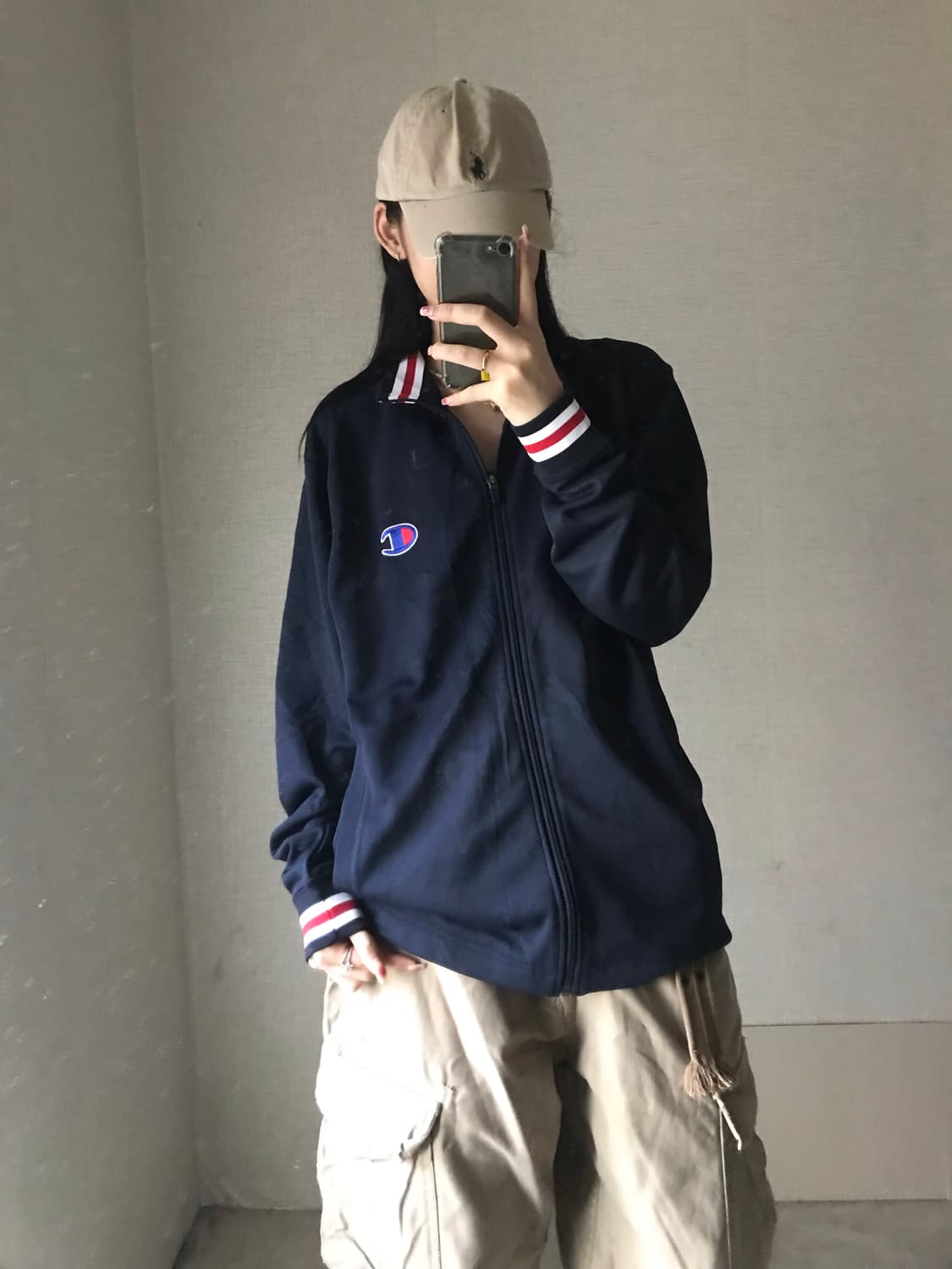 챔피온 네이비 오버핏 져지 상품이미지5