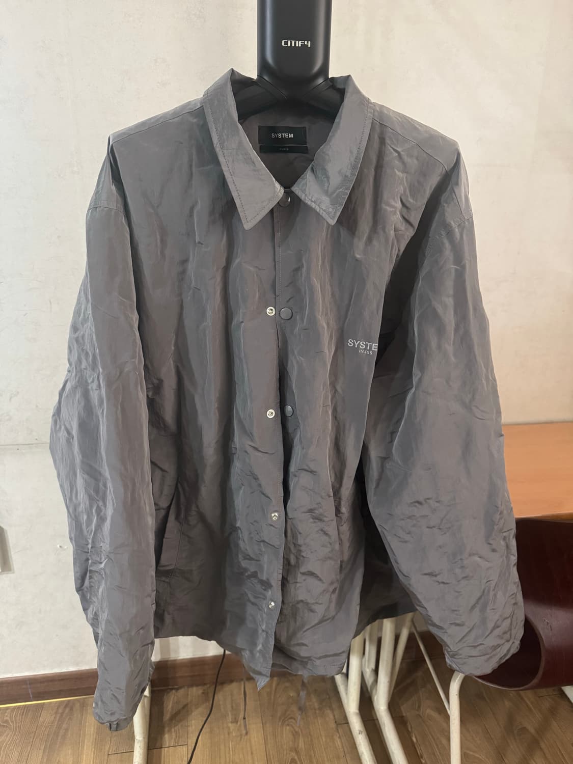 시스템 옴므 그레이 바람막이 xl 팝니다. 상품이미지2