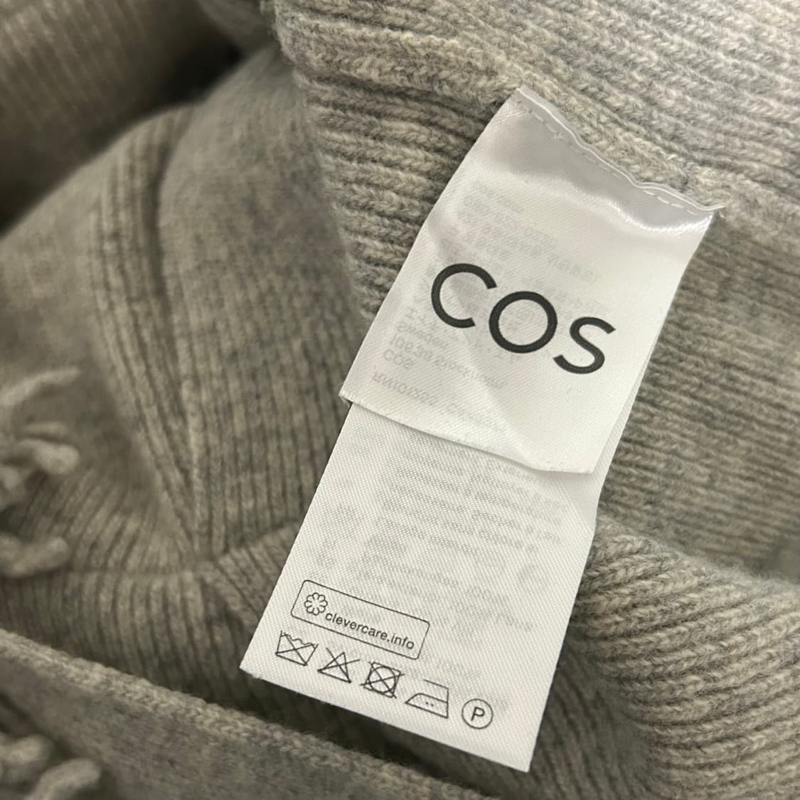 COS 코스 프린지 파넬드 울 니트 스웨터 그레이 XS  상품이미지10