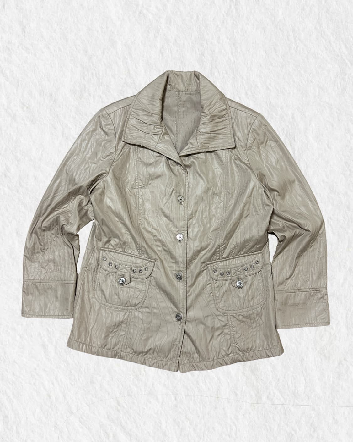 빈티지 실버포인트 베이지 자켓 상품이미지1