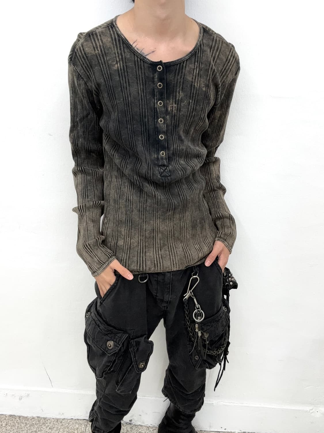 Dirt sand henley neck long sleeve   상품이미지2